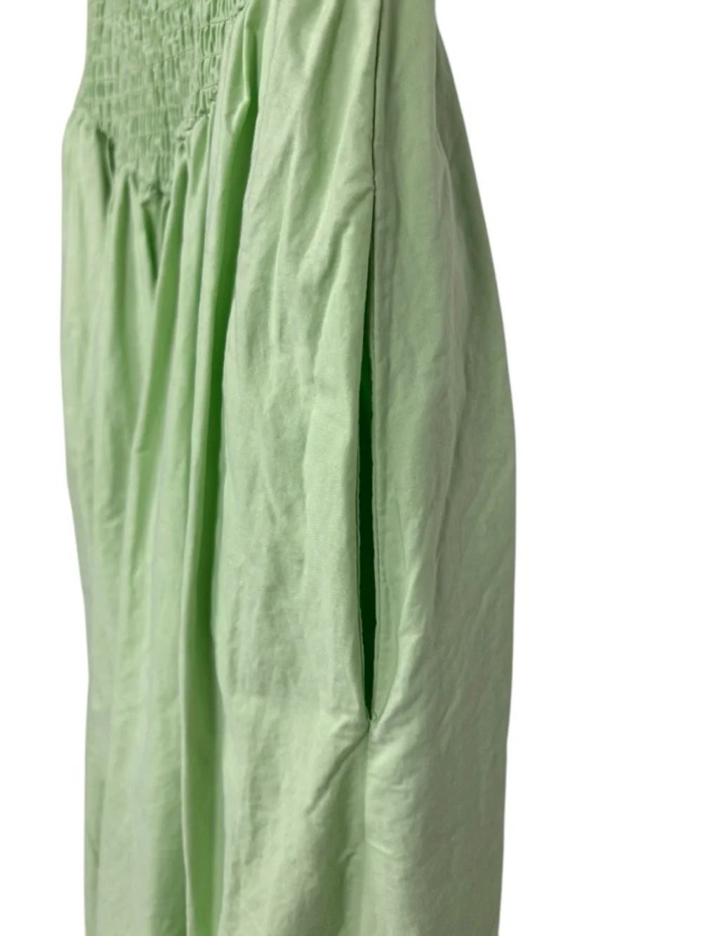 Free People Ceci Smocked Midi Dress Mint Green S Boho - Picture 6 of 10